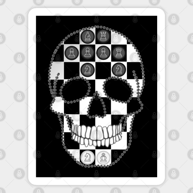 Chess Skull Magnet by Nuletto